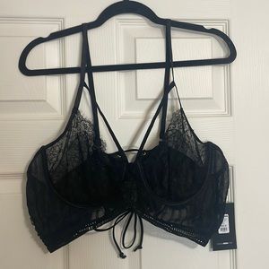Fashion Nova Black Lace Bra 3X